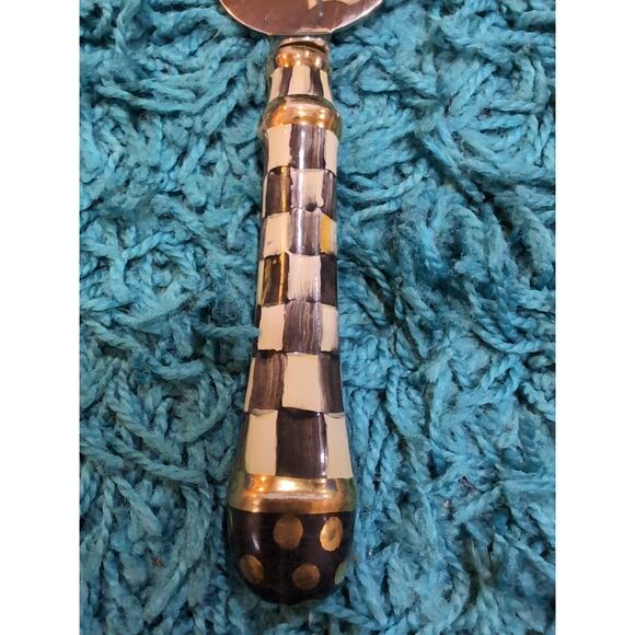 MacKenzie-Childs Courtly Check Cake Pie Server Slicer Stainless Steel - Picture 2 of 12